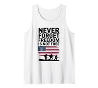 Never Forget Freedom is Not Free, Veterans Memorial Day Tank Top