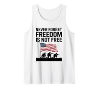 Never Forget Freedom is Not Free, Veterans Memorial Day Tank Top