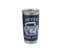 Never Forget Ghetto Blaster Vintage 80s 90s Hip Hip Stainless Steel Insulated Tumbler