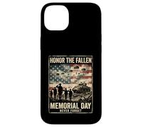 Never Forget Heroes Memorial Day American Flag Veterans Case for iPhone 14 Plus