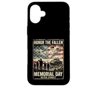 Never Forget Heroes Memorial Day American Flag Veterans Case for iPhone 16 Plus