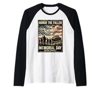 Never Forget Heroes Memorial Day American Flag Veterans Raglan Baseball Tee