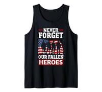 Never Forget Our Fallen Heroes Memorial Day Veterans Day Tank Top