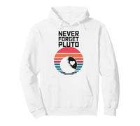 Never Forget Pluto Astronomy Lover Retro Pullover Hoodie