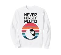 Never Forget Pluto Astronomy Lover Retro Sweatshirt