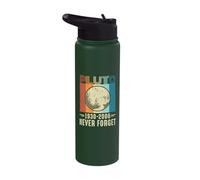Never Forget Pluto Planet Astronomy Earth Day Stainless Steel Insulated Water Bottle