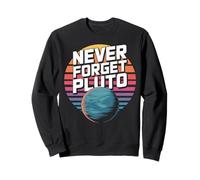 Never Forget Pluto Vintage Distressed Planet Sweatshirt
