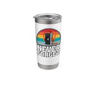 Never Forget Portable Cassette Tape Player Stainless Steel Insulated Tumbler