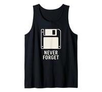 Never Forget Retro Floppy Disk Tech Humor Tank Top