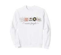 Never Forget Retro Media Cute CD Cassette Vinyl Nostalgia Sweatshirt