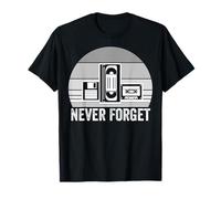 Never Forget Retro Nostalgia Media Tech T-Shirt
