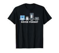 Never Forget Retro Technology IT Admin Computer Geek Nerd T-Shirt