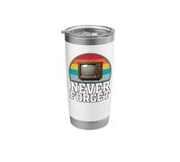 Never Forget Retro TV Stainless Steel Insulated Tumbler