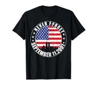 Never Forget September 11 2001 Memorial Day American Flag T-Shirt