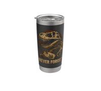 Never Forget T Rex Skeleton Fossil Vintage Art Stainless Steel Insulated Tumbler