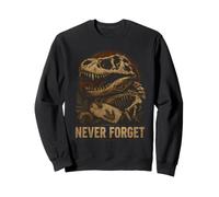 Never Forget T Rex Skeleton Fossil Vintage Art Sweatshirt