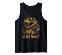 Never Forget T Rex Skeleton Fossil Vintage Art Tank Top