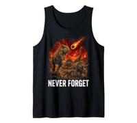 Never Forget T Rex Volcanic Extinction Old School Dino Tank Top
