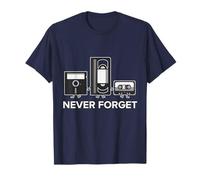 Never Forget T Shirt Funny Floppy Disk VHS Tape 90s 80s Tee T-Shirt