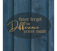 Never Forget the Difference You've Made: Blue Rustic Happy Retirement Guest Book To Sign, Message Book for Retirement Party With Lines to Write Well Wishes In