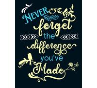 Never Forget The Difference You've Made: Teacher Gift | Lined Notebook For All Teachers