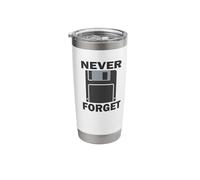 Never Forget the Floppy Disk Stainless Steel Insulated Tumbler