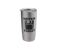 Never Forget the Floppy Disk Stainless Steel Insulated Tumbler