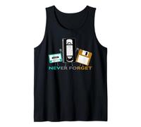 Never Forget Video Tape Music Cassette 80s 90s Retro Vintage Tank Top
