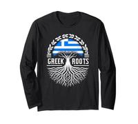 Never Forget Your Greek Roots - Greece Pride Heritage Design Long Sleeve T-Shirt