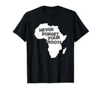 Never Forget Your Roots Africa Map Value Graphic T-Shirt