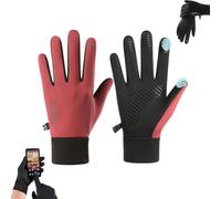 Never Freeze Your Fingers Again, Thermal Waterproof Touchscreen Gloves, All-Season Touchscreen Gloves for Sports (Red,Medium)