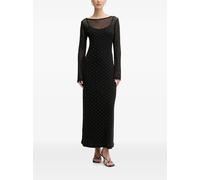 NEVER FULLY DRESSED bell-sleeve maxi dress - Black XS