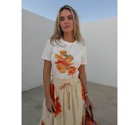 Never Fully Dressed Cotton Rich Floral T-Shirt White