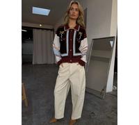 Never Fully Dressed Embroidered Colour Block Cardigan Multi