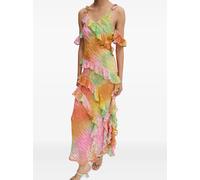 NEVER FULLY DRESSED Faro sequin-embellished ruffled dress - Yellow S-L
