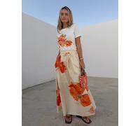 Never Fully Dressed Pure Cotton Floral Maxi A-Line Skirt Multi