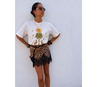Never Fully Dressed Pure Cotton Printed T-Shirt White Mix