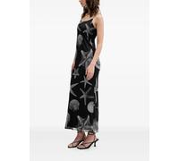 NEVER FULLY DRESSED sea-life print slip midi day dress - Black XS-L-XL
