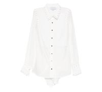 NEVER FULLY DRESSED tie-back shirt - White 8