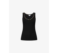 Never Fully Dressed Womens Never Fully Dressed Studded Rib Jersey Vest Top Black L