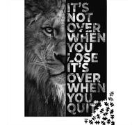 Never Give Up Adult Jigsaw Puzzle, 1000 Pieces, 38x26cm/1000pcs, for Progress Whenever Time Allows; Low-dust White Cardboard Pieces