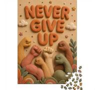 Never Give Up Clay Art, Classic Jigsaw Puzzle, 1000 Pieces, 70x50cm/1000pcs