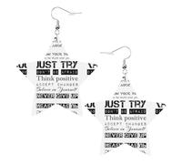 Never Give Up Leather Star Shaped Earrings Fashion Accessories Lightweight Festivals Parties Everyday Life