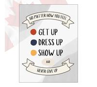 Never Give Up | Motivational Wall Decor | Inspirational Wall Decor Poster for Home Decor, Classroom Decor, Office Decor | Motivational Poster | Encouragement Gifts | Leadership Quotes Wall Art - 8x10