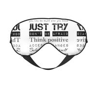 Never Give Up Sleep Eye Mask Comfortable Eyes Hade for Sleeping,Light Blocking Sleep Mask with Adjustable Strap