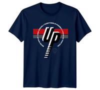 Never Give Up Stay Strong Everything is Possible Focus On Your Goal Up T-Shirt Urban NYC Style Motivational Birthday Gift for Him and Her L Navy Blue