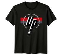 Never Give Up Stay Strong Everything is Possible Focus On Your Goal Up T-Shirt Urban NYC Style Motivational Birthday Gift for Him and Her L Black
