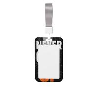 Never Give Up Street Sliding Id Badge Holder Hard Plastic Work Card Case Name Tag Protector for Nurses Office
