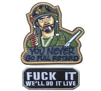 Never Go Full , We'll DO IT Live- Funny Tactical Patches, Hook & Loop Morale Patches for Backpacks, Helmets and Other Military Tactical Gears