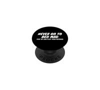 Never Go To Bed Mad Plot Revenge Funny Sarcastic Pun Quote PopSockets Adhesive PopGrip